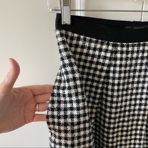 Weekend Max Mara Wool Pleated Gingham Plaid Raw Hem Skirt Size 2 - Picture 4 of 10